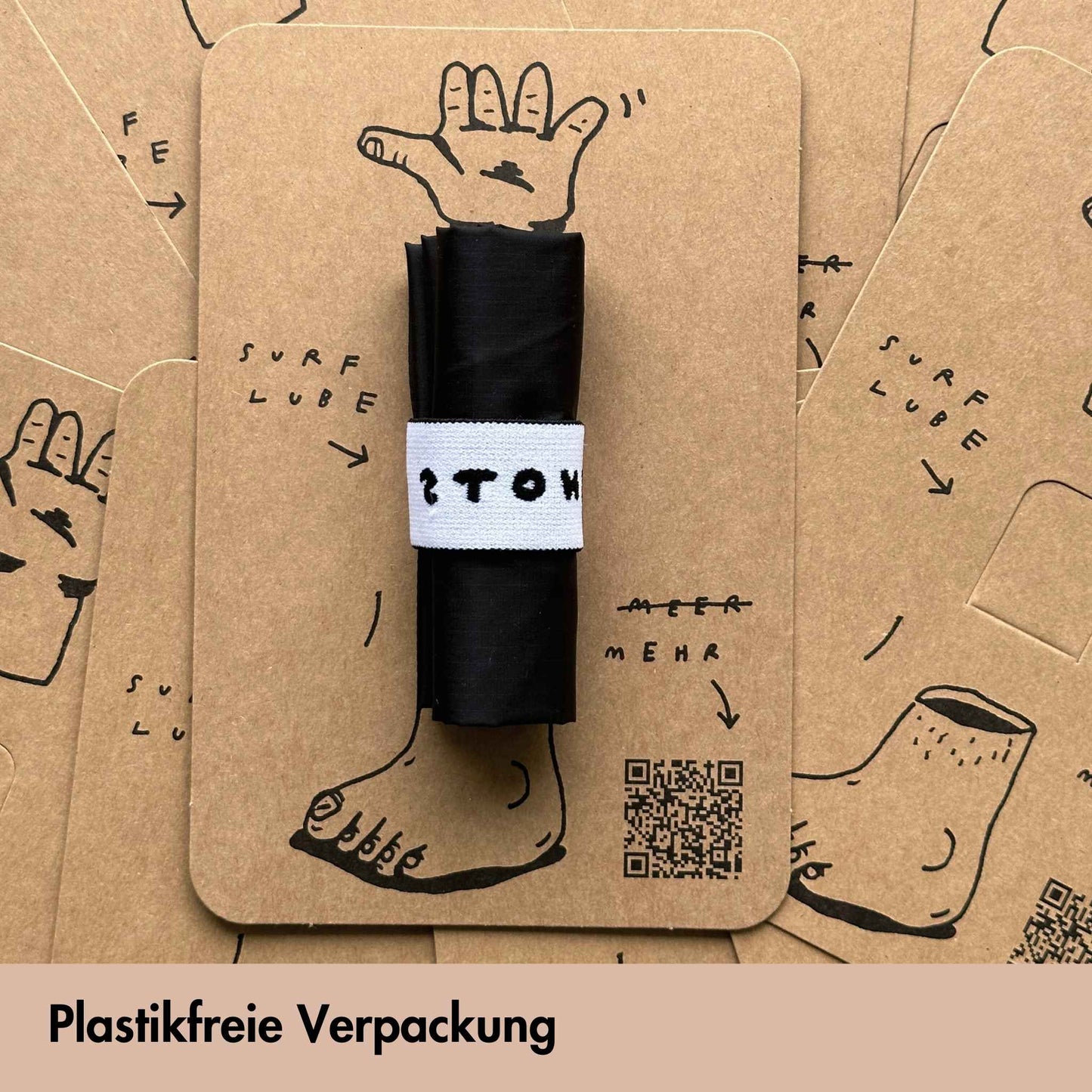 Produktfoto der plastikfreien Verpackung von der Neoprenanzug Anziehhilfe Surf Lube