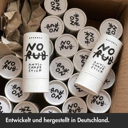 No Rub Anti-Wundreib-Stick – entwickelt und hergestellt in Deutschland.