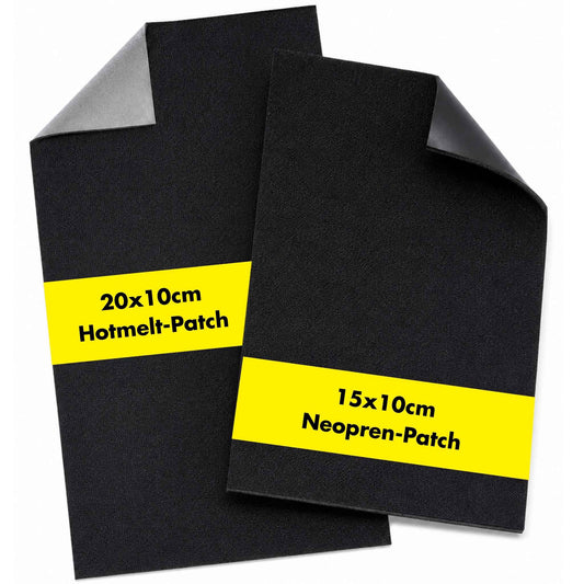 Wetsuit Patch mit Hotmelt-Patch 20x10cm und Neopren-Patch 15x10cm