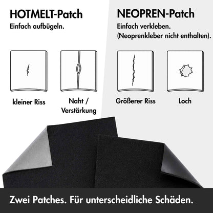 Hotmelt- und Neopren-Patch für Risse, Löcher und Nähte am Neoprenanzug